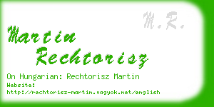 martin rechtorisz business card